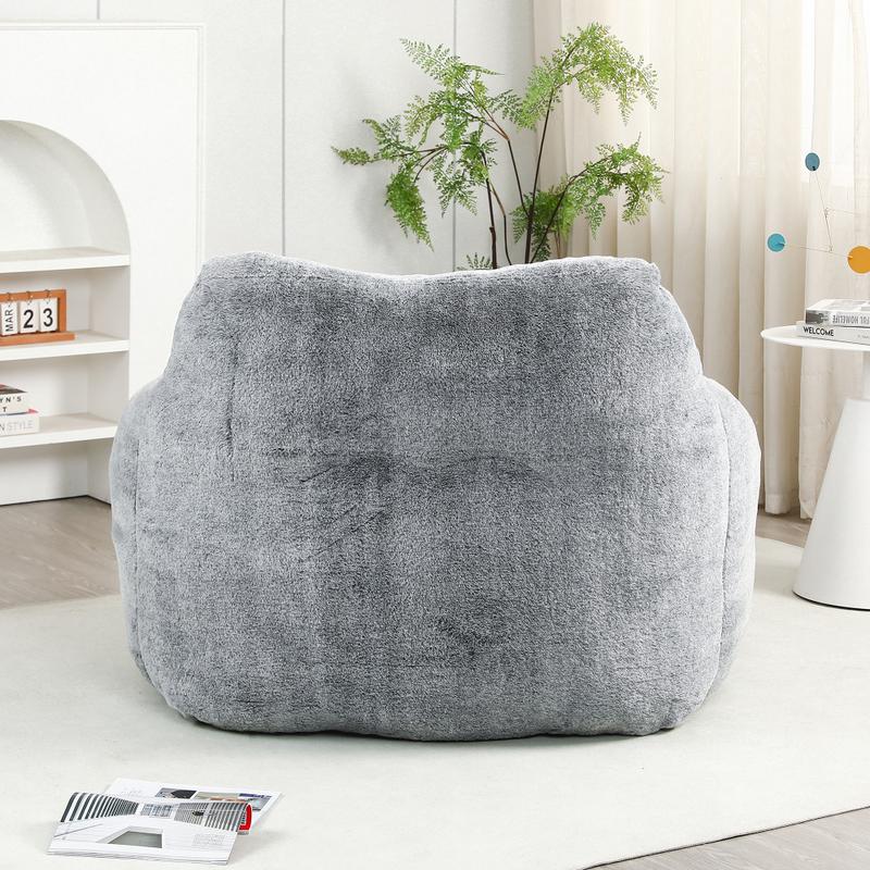 47.3" Jumbo Bean Bag Chair with Arms – Premium High-Density Memory Foam Filled Lounger & Floor Sofa – Removable Washable Cover for Adults/Kids (Non-Slip Bottom, 48H Self-Fluffing,  No Assembly) couch sofa living room