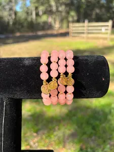 Peach Charm Bracelet 1pc - Includes 1 Peach Charm Bracelet as Described
