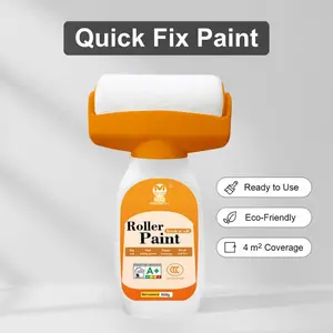 High Coverage Wall Repair Roller Paint, Water-Based Paint, Covers Stains, Graffiti, Mold, Ideal for Home Renovation, Painting