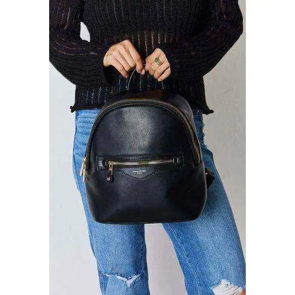 David Jones PU Leather Backpack - Stylish and Durable David  display picture 3