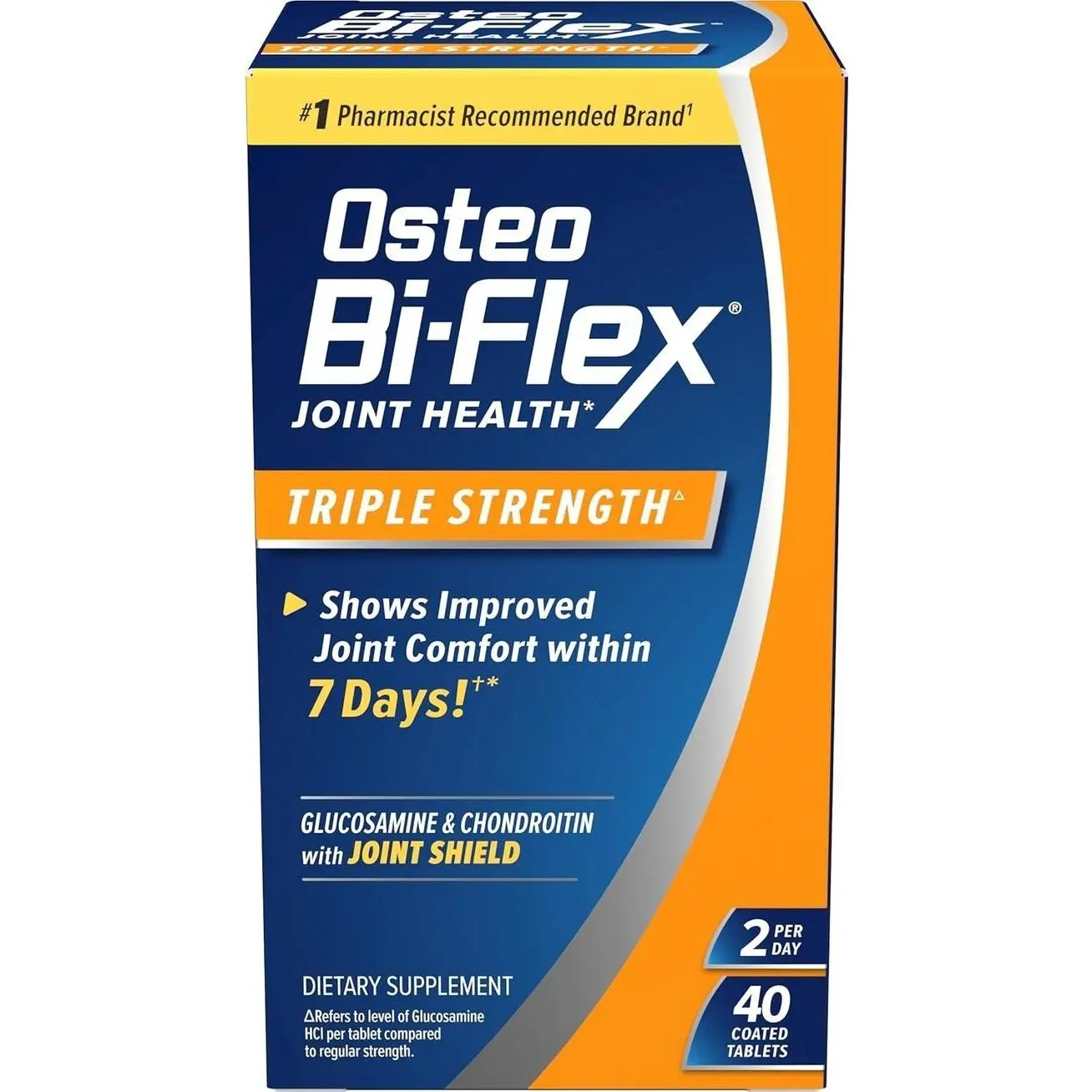 Osteo Bi-Flex Triple Strength(5), Glucosamine Chondroitin with Vitamin C Joint Health Supplement, Coated Tablets, 40 Count
