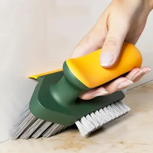 1 PC 4-In-1 Scrubber Brush, Bathroom & Kitchen Floor Cleaner, V-Shaped Stiff Bristles for Deep Cleaning, Ideal for Windows & Crevices