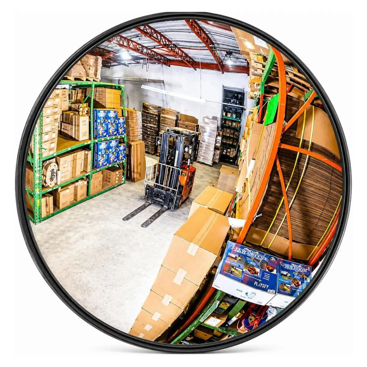 12 Inch Round Acrylic Convex Mirror – Wide Angle Safety Mirror for Garage, Store, Warehouse & Blind Spots