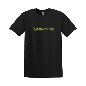 Shrecual Vintage Style T-Shirt Tee Top Funny Meme Gift Unisex Joke Prank Stag Do Dad Gift For Him Gift For Her Shrek Brain Rot Gen Z Casual