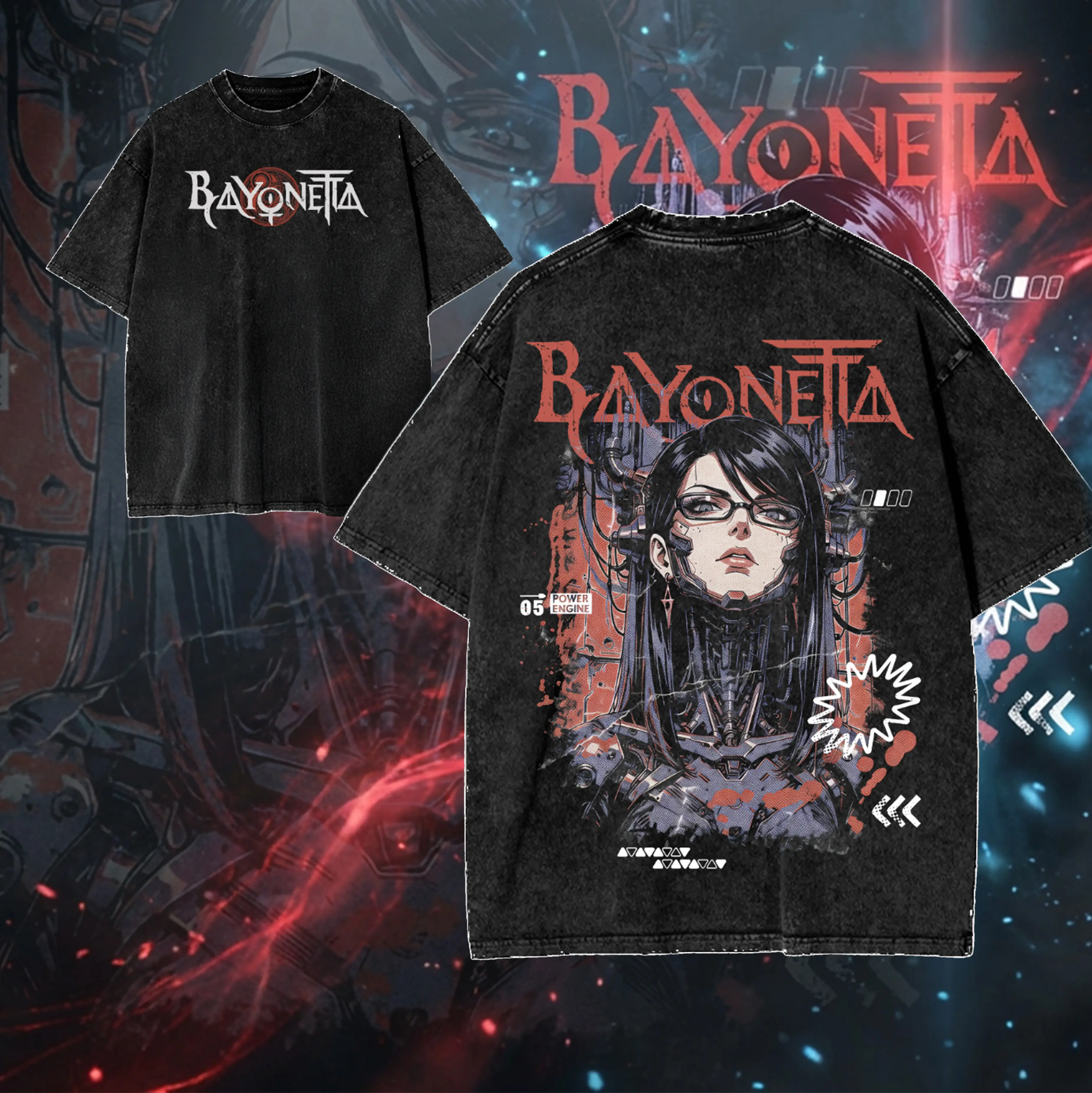 Bayonetta Graphic Top Collection, Techno Design gifts for men shirt Cotton Fabric Soft Top Menswear streetwear Casual Streetwear Menswear, Gamer Gift