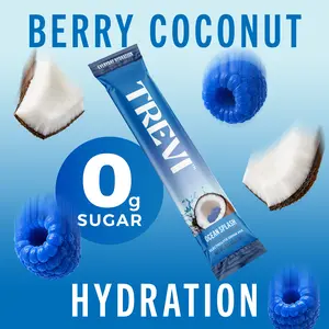 TREVI Sport Sugar Free Electrolytes - Rehydration Powder Packet Drink Mix - 40 Count - Ocean Splash
