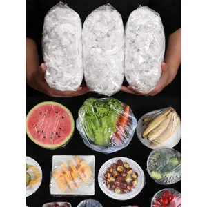300PCS Elastic Food Covers Fresh Keeping Bags Disposable Stretchable Bowl Covers Universal Kitchen Wrap Seal Bags for Food Storage Bread Proofing and Outdoor Picnics, Adjustable Household Plastic Wrap