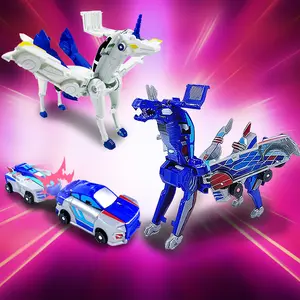 Transform Car Toy Into Pegasus & Unicorn, Transformer Car 2-In-1 Auto Transforming Toy for Kids, Creative Birthday Gift, Halloween Christmas Present