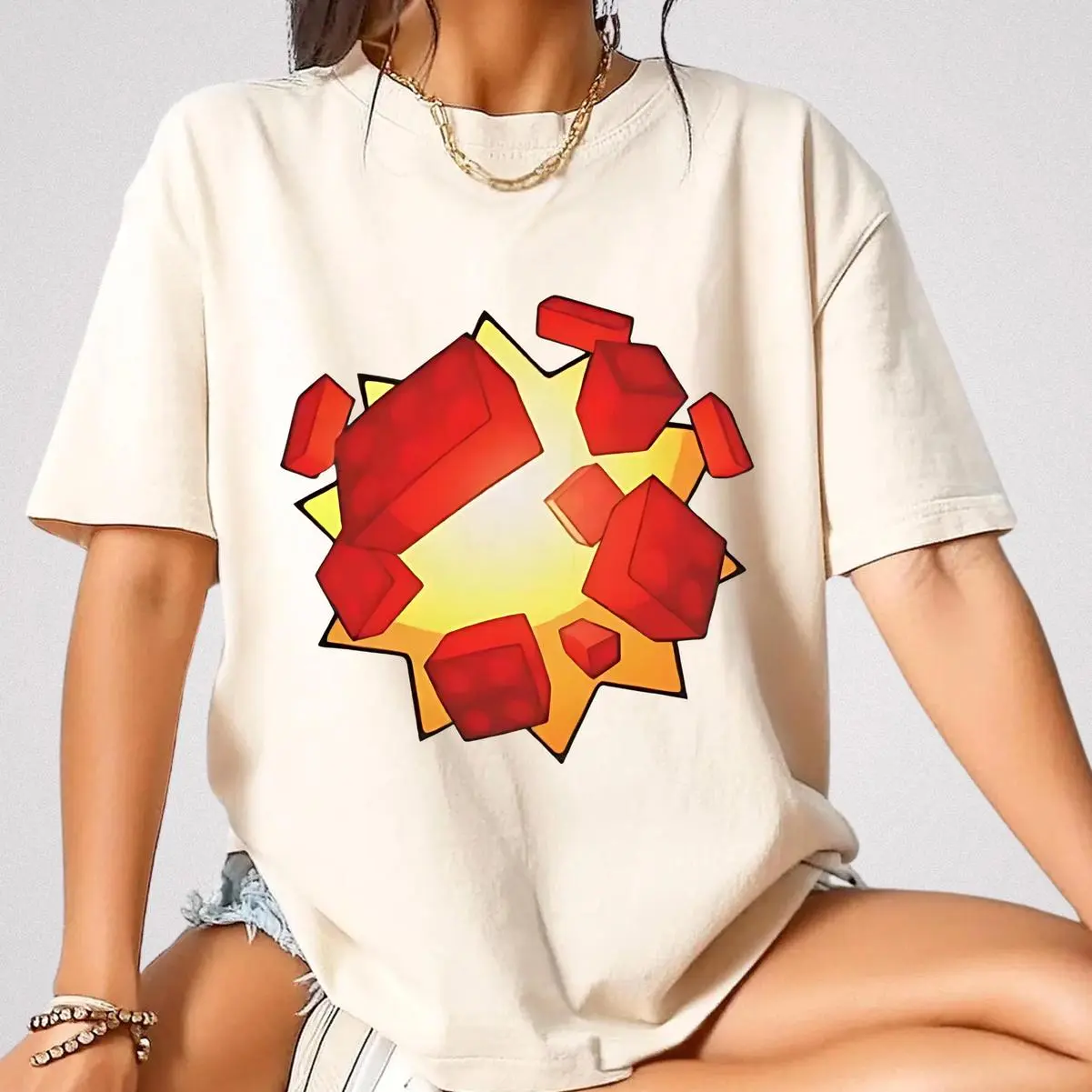 Bloxxer T-Shirt Tee Y2K Slogan Emo Gift for man and woman Sweatshirt Gift ideas for Hoodie Versatile Hoodie Sweatshirt Men & Women