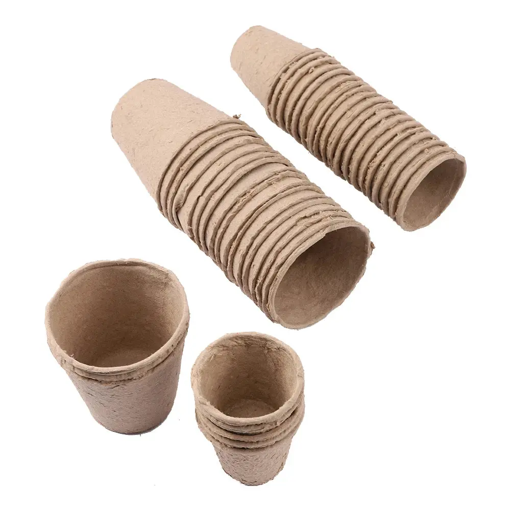 Biodegradable Seed Starter Pots - 20-Pack Planting Cups for Garden Seedlings, Greenhouse Germination Supplies