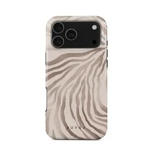 Lustre BURGA MagSafe Tough Case | Black & Gold Marble Aesthetic Phone Cover for iPhone 17 16 15 14 13 12 Series | Dual-Layer Shockproof Protection | MagSafe Compatible | Trendy Gift for Her