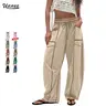 UANEO Women's Baggy Barrel Pants Wide Leg Lounge Drawstring Sweatpants with Pockets Minimalist Bottoms Casual Style Comfortable Breathable Material TikTokShopBlackFriday