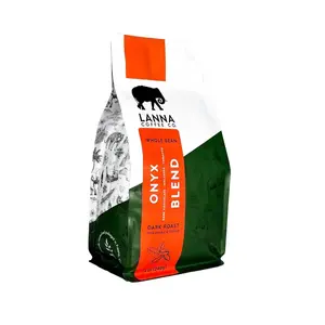 Lanna Coffee Onyx Blend 12 oz Whole Bean Dark Roast Direct Trade Coffee Beans
