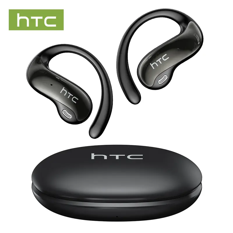 hTC NE19 True Wireless Bluetooth 6.0 OWS Electronic Earphones, Rechargeable Sweatproof Design Earbuds with Touch Control, Lightweight Durable Multi-Device Built-in Mic Wearable Hands-Free Smart Earphones & Headphones for Music, Phone Calls