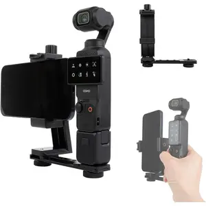 Phone Holder for DJI  Pocket 3, Cell Phone Mount Expansion Accessories with 1/4" Thread Hole  with Tripod and Extension Rod