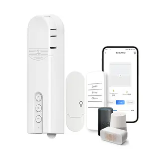 Smart WiFi Motorized Roller Blind Controller, Automatic Blinds Control Via APP/voice/remote, Timer Settings Available，work with Tuya
