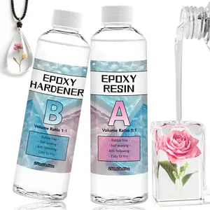 Epoxy Resin Kit 240ml/8.12oz 500ml/16.91oz  Easy Mix High Gloss Odorless Perfect for DIY Crafts Jewelry Art Coatings