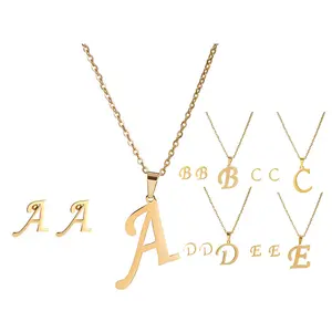 Initial Necklaces for Men Stainless Steel Letter Pendant Initial Necklace for Men Boys Women Mens Jewelry Gifts Jewellery Charms