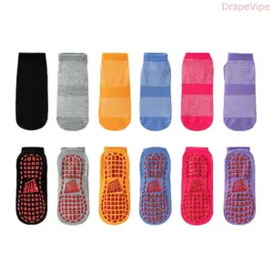 Kids Non-Slip Floor Socks with Grips — Breathable Mesh Baby Socks for Crawling & Early Walking, Trampoline Safe Silicone Grip Sock Covers, Anti-Skid Toddler Grip Socks for Home, Indoor Playground and Parent–Child Activities, Lightweight Washable Pack