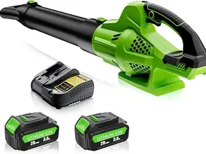 Cordless Electric Leaf Blower 500CFM 6-Speed, with Battery & Charger, Compatible with DEWALT 20V Battery, for Leaves, Dust, Snow and Lawn Care