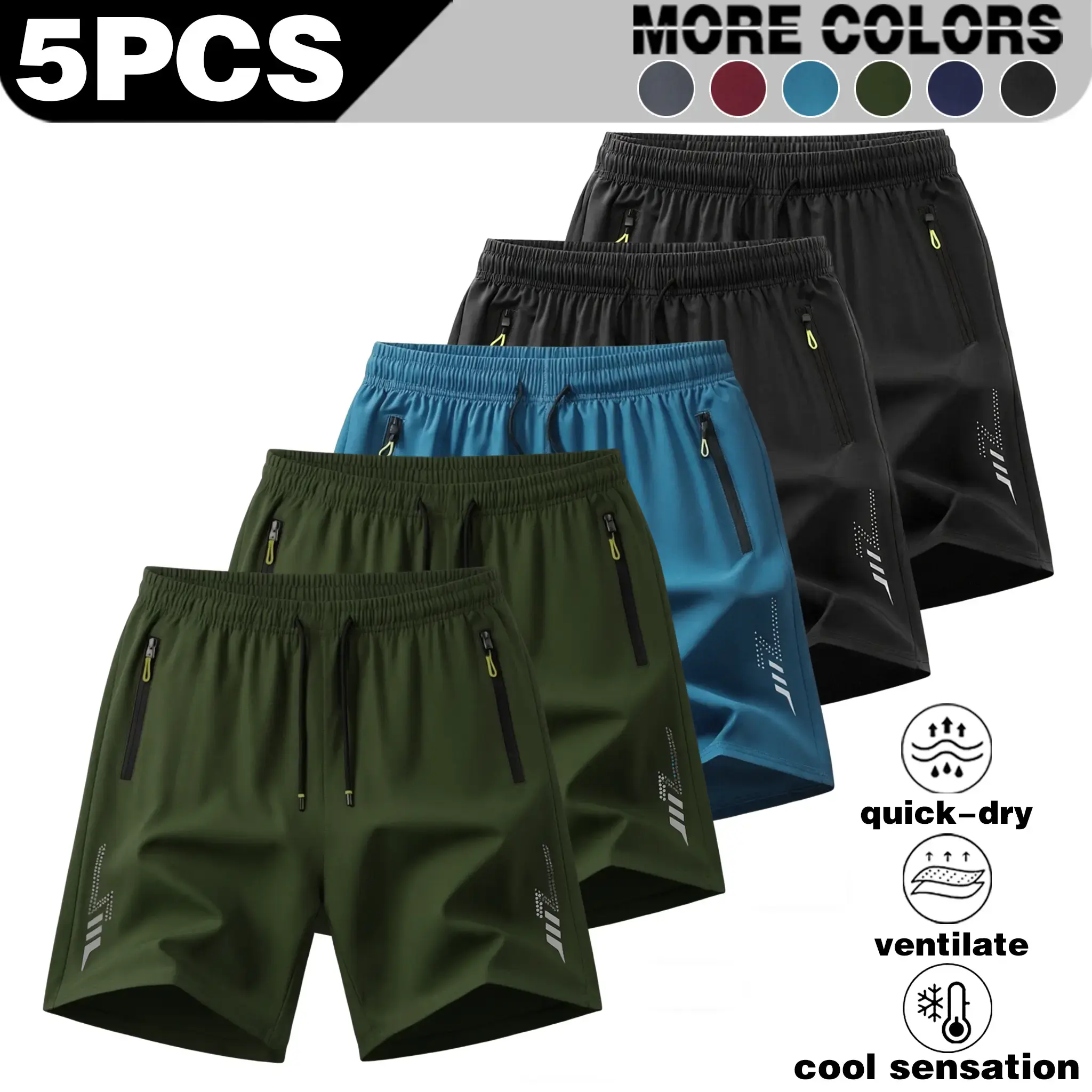 Black + Black + Lake Blue + Army Green + Army Green