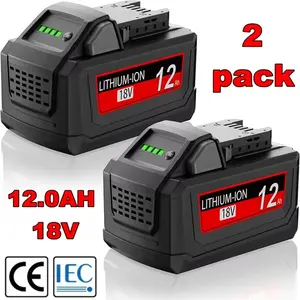 12.0Ah For Milwaukee 18V Lithium-Ion Battery Replacement for M18 Cordless Power Tools Compatible with 48-11-1850 48-11-1852 48-11-1840 48-11-1828 48-11-1820 M18 Tools and Chargers