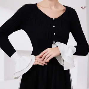 1pair Durability Polyester Lace Cuffs Bride Flower Wrist Cuffs Ruffled Hand Sleeve for Women's Wardrobe Enhancement