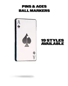 Pins and Aces- Ball Markers - Magnetic Golf Ball Markers Fun Unique Designs Durable High Quality Construction Strong Magnet Easy On Off Perfect for Golfers and Gifts