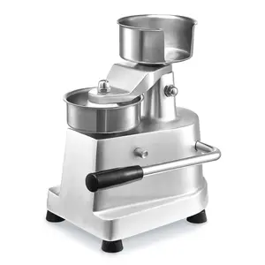 VEVOR Commercial Burger Patty Maker, 130mm/5inch Hamburger Beef Patty Maker, Heavy Duty Food-Grade Stainless Steel Bowl Burger Press Machine, Kitchen Meat Forming Processor with 1000 Pcs Patty Papers Utensils
