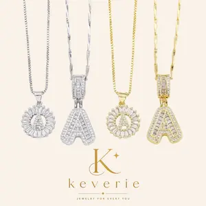 2 Pack Initial Letter Necklace 14k Gold Plated Bling Dainty Trendy Chunky Custom Name Pendant Zirconia Letters Valentine's Day Anniversary Jewelry Set Gifts for Mom Daughter Fashionable Rhinestone Decorated Interlocking G Heart