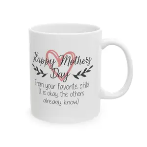 Happy Mother's Day floral heart Mug | Mother's Day ceramic mug
