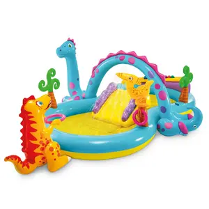 Intex 11ft x 7.5ft x 44in Dinoland Play Center Kiddie Inflatable Swimming Pool