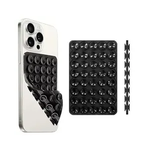 Silicone Double-sided Suction Cup Phone Case Back Detachable Bracket, Phone Back Holder, Suitable for Travel Essentials, School Return Season Essentials, Screen Protector