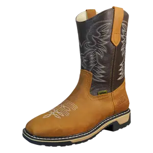 Rodeo Style Honey Dual Density Rodeo Style Work Boot Oil Resisting Footwear Genuine Leather