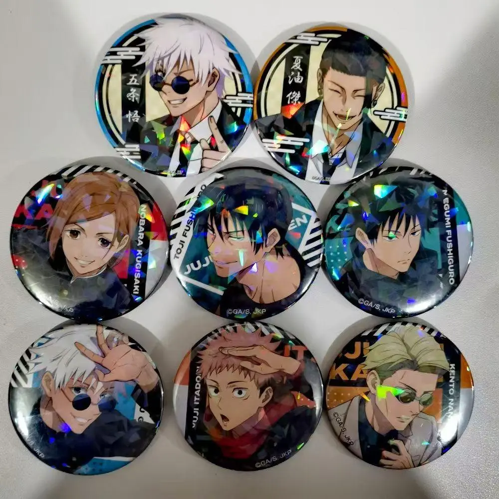 Jujutsu Kaisen Tinplate Badge Anime Peripheral Products Satoru Gojo Geto Suguru Yuji Megumi Srooftop Edition Original