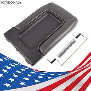 CROSSDESIGN Center Console Cover Fit For 1999-07 Chevy Silverado Lid Arm Rest Latch 19127364