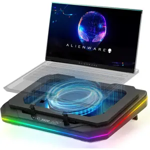 Cooling Pad for  Alienware m17 m16 m15 x17 x16 x15 x14 Area-51m 14-17 inch Gaming Laptop,Cooler it is Undoubtedly The  of Heat Dissipation with  Turbo Fan,6 RGB Light Mode, Start