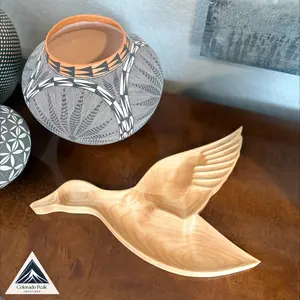 Duck Decorative Tray Catch All Tray Food Safe Wooden Dish Organizer Home Decor Cabin Gift Unique Design
