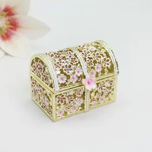 European Enamel Cherry Blossom Jewelry Box, Jewelry Holder Organizer, Decorative, Creative Wedding Gift, Desktop Ornament, Valentine's Day Present, Alloy Material