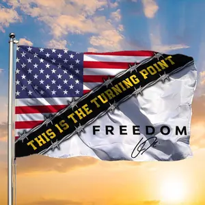 Kirk American Flag, This Is The Turning Point Flag Freedom American Patriotic Kirk Memorial Canvas Flag (Flagpole Not Included)
