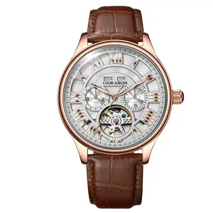 V-018 Fashion Men's Business Wear Watch - Mechanical, Waterproof Open Dial, Calendar Display, Casual Sports Versatile Roulette Wheel, OOTD Hot-Selling Fashion Accessory