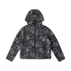 Hooded Technical Jacket - Glossy Ink Wash