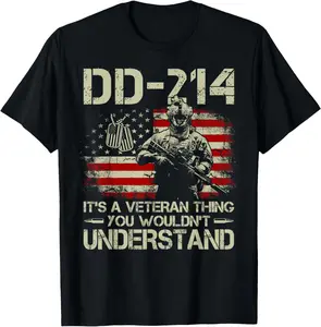 100% cotton Unisex DD-214 It's A Veteran Thing You Wouldn't Understand DD-214 T-Shirt