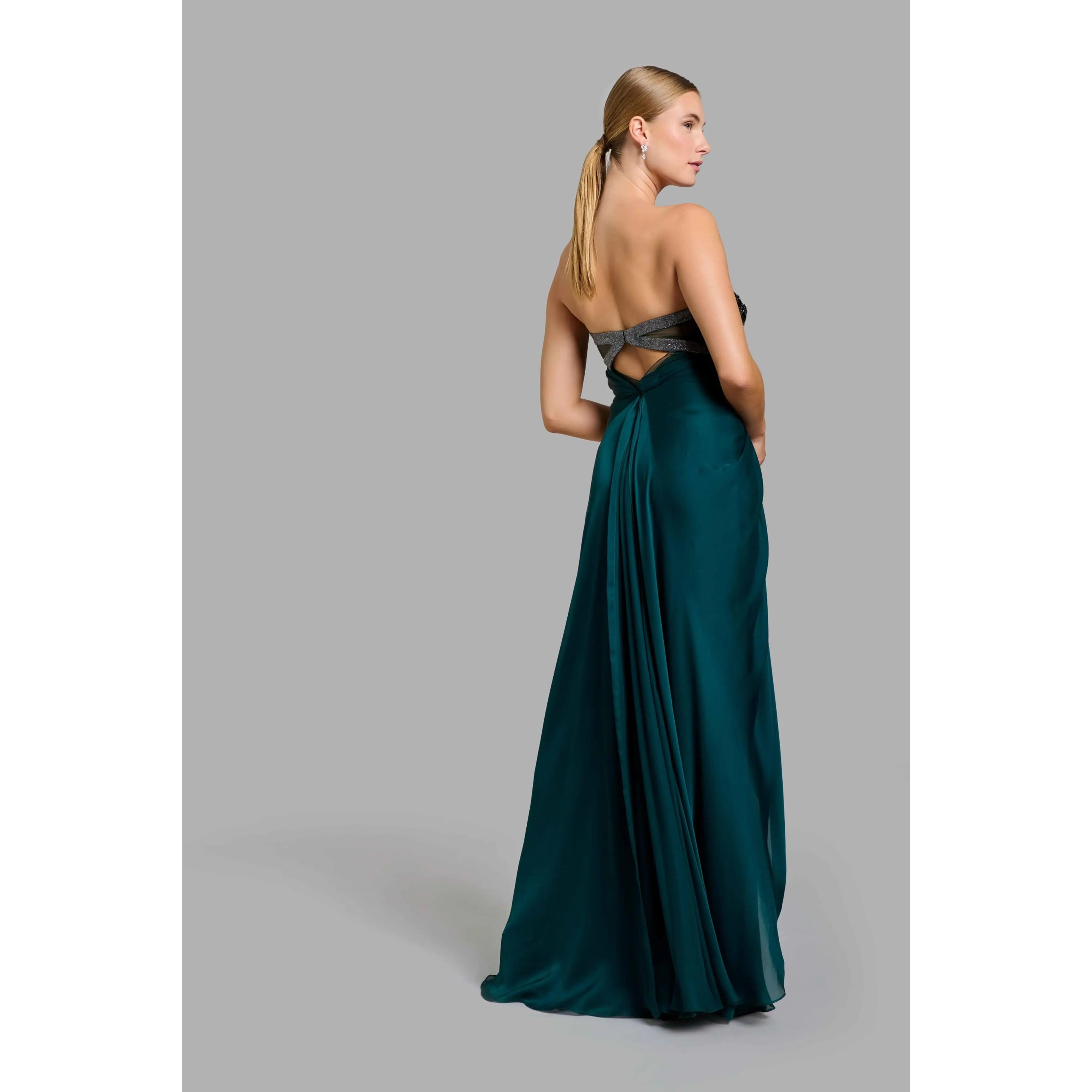 Sacramento Green Draped Column Gown - TikTok Shop