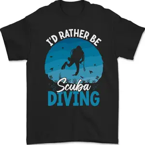 Id Rather be Scuba Diving Funny Diver Mens T-Shirt