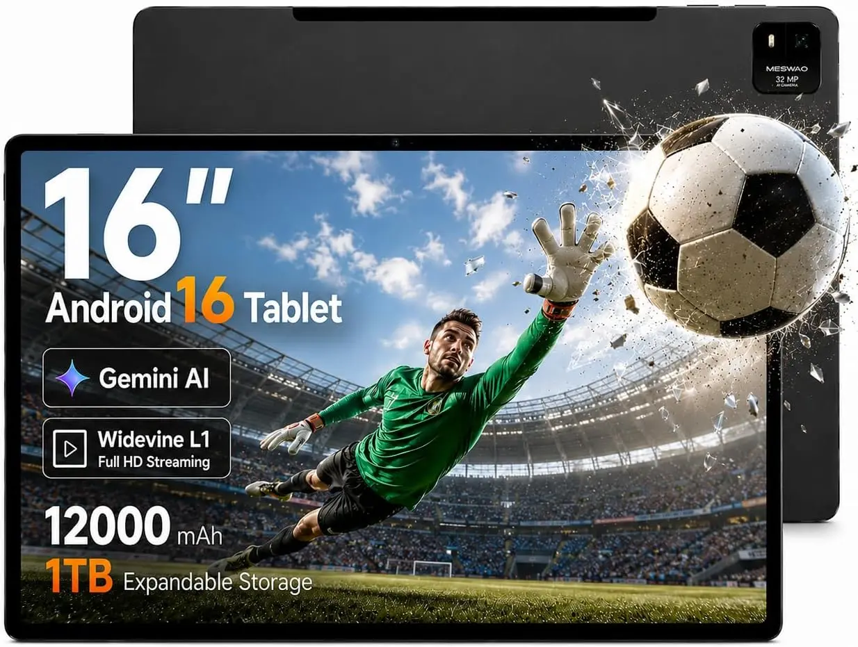 MESWAO 16 Inch Android 16 Tablet