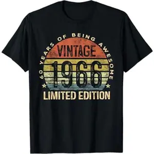 Vintage 1966 Limited Edition 60th Birthday T-Shirt - 60 Year Old Bday Gift