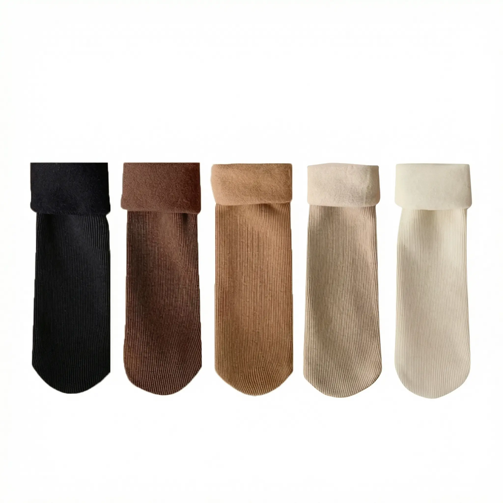 10 Pairs Thermal Floor Socks Women,Non-Binding Fleece Lined Slouch Socks,Straight Tube Slipper Socks for Wide Calves,Thick Warm Bulk Pack for Cold Floors