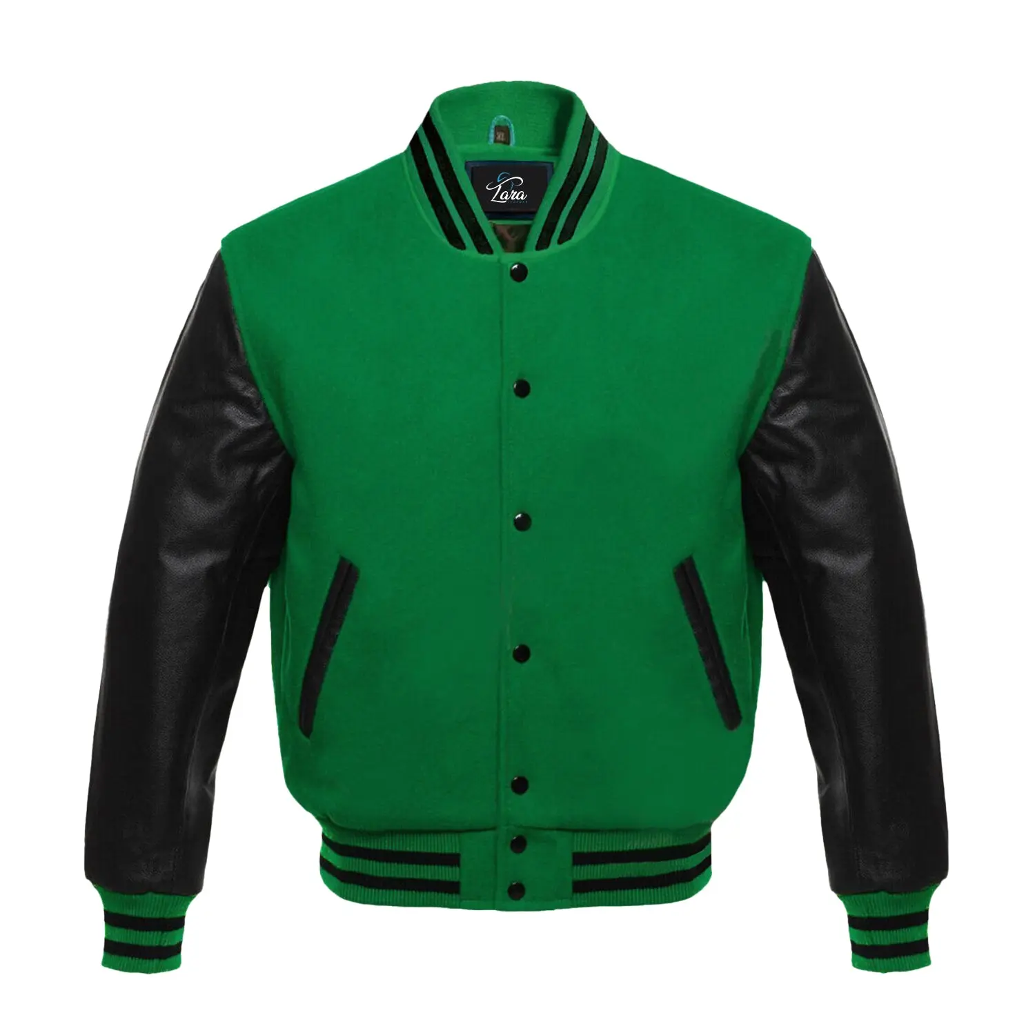 Varsity Letterman High School Jacket with Real Leather Sleeves