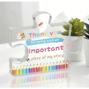Puzzle Acrylic Plaque, Thank You Gift for Teacher or Coach, Inspirational Desk Decor, Graduation, Retirement & Birthday Keepsake Gift